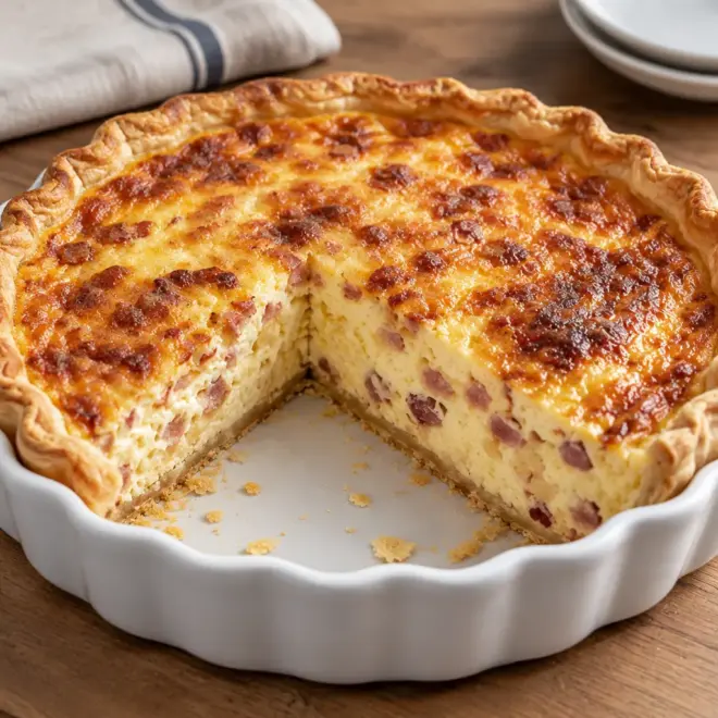 Quiche lorraine recette fondante et dorée