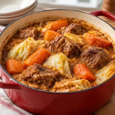 Ragoût de bœuf : recette facile au chou