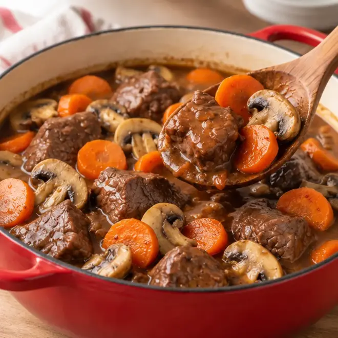 Ragoût de bœuf recette fondante en cocotte