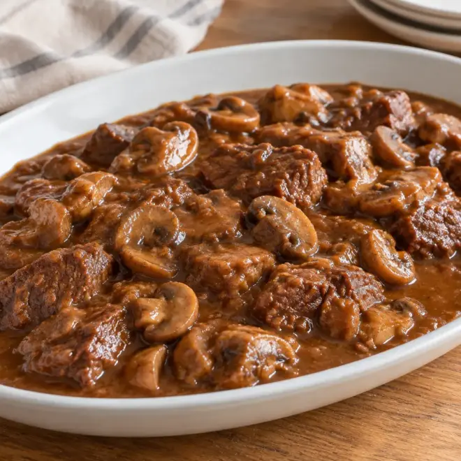 Ragoût de bœuf aux champignons facile