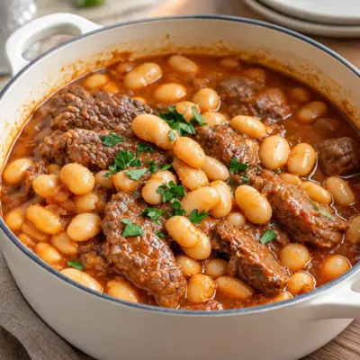 Ragoût de bœuf aux haricots blancs facile