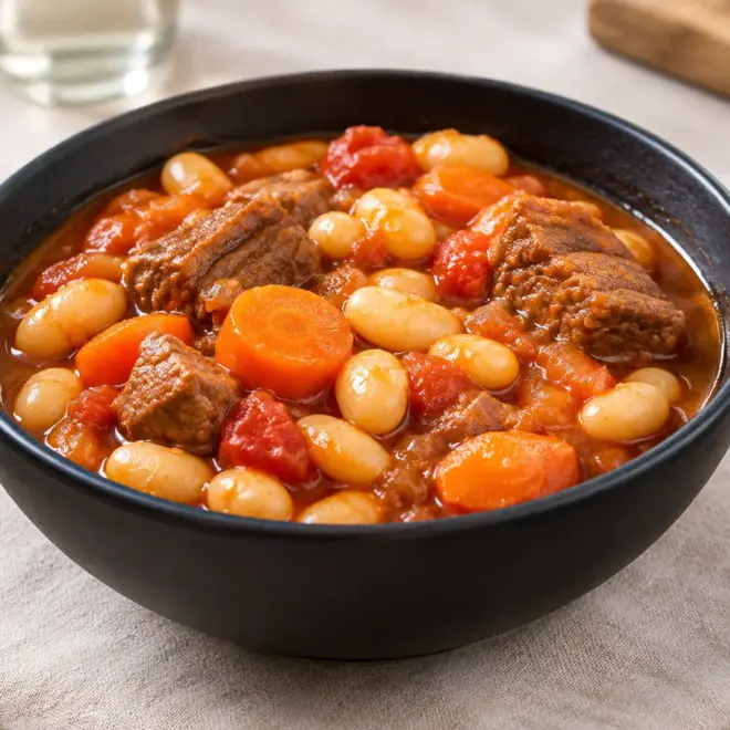 Ragoût de bœuf aux haricots blancs facile