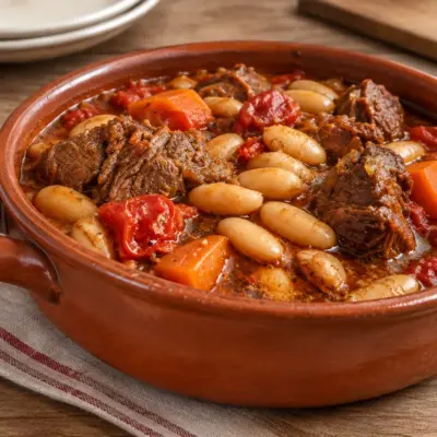 Ragoût de bœuf : recette mijotée aux haricots