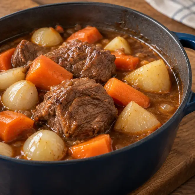 Ragoût de bœuf recette fondante en cocotte