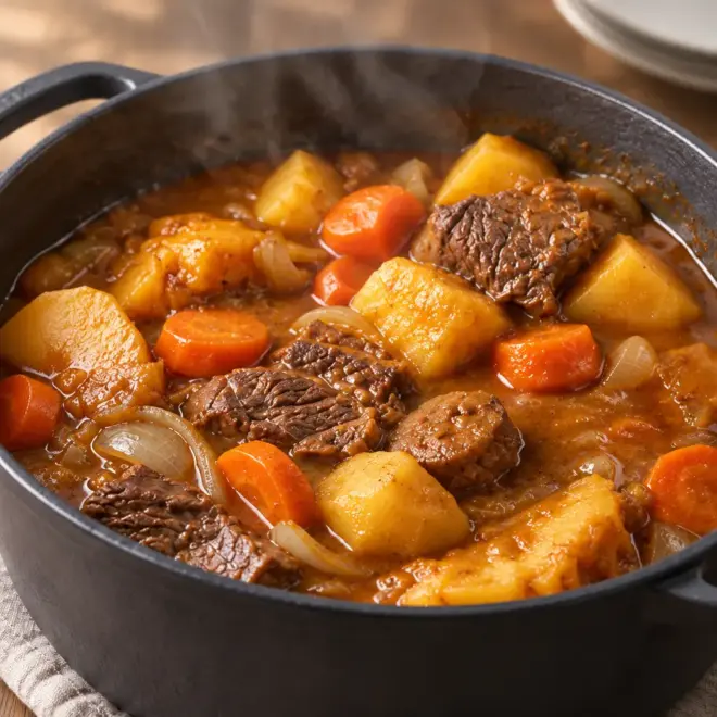 Ragoût de bœuf recette facile en cocotte