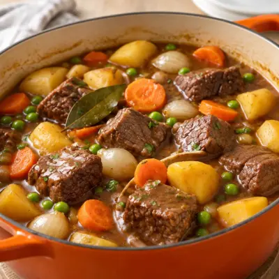 Ragoût de bœuf facile aux légumes en cocotte