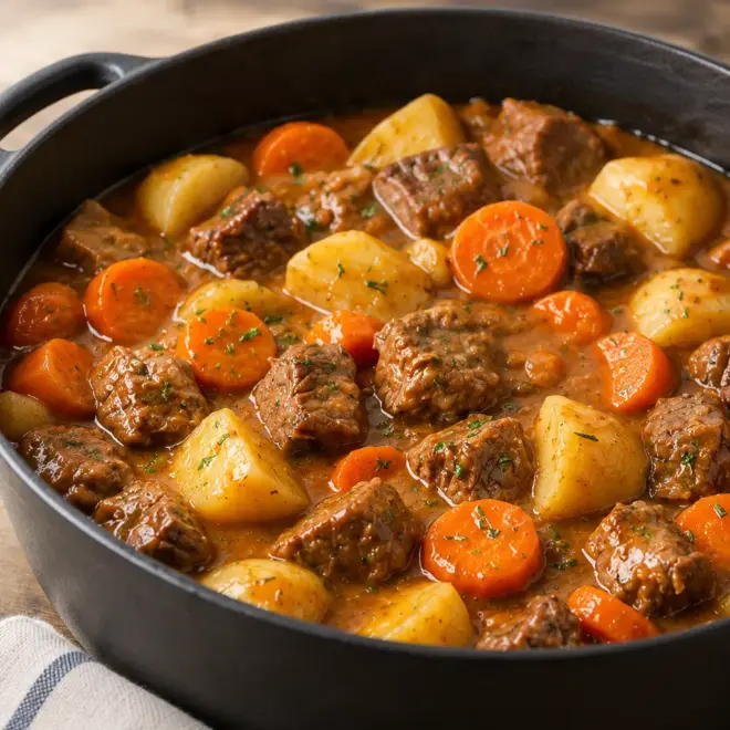 Ragoût de bœuf facile aux pommes de terre
