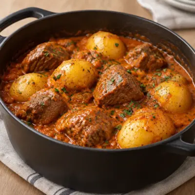Ragoût de bœuf recette familiale en cocotte