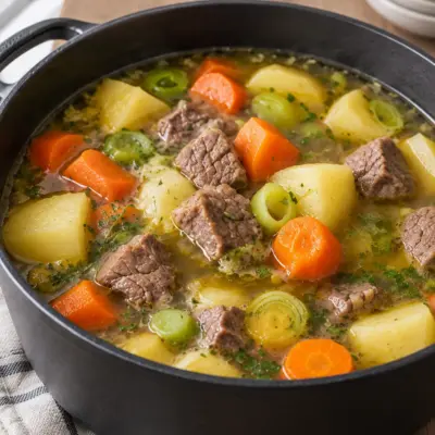 Ragoût de bœuf facile aux légumes en cocotte