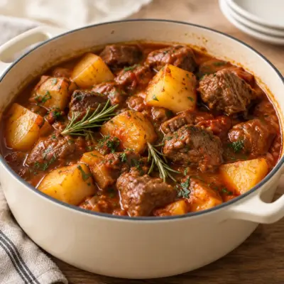 Ragoût de bœuf recette facile en cocotte