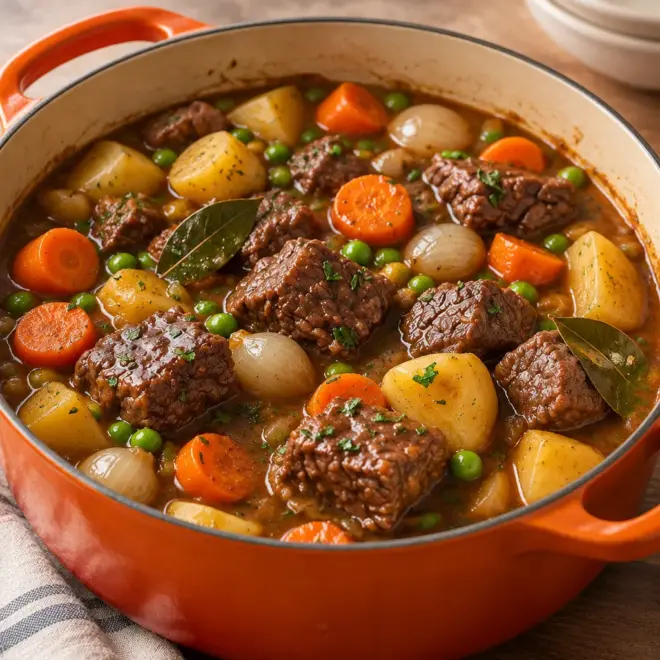 Ragoût de bœuf recette familiale en cocotte