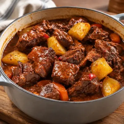 Ragoût de bœuf rustique facile et fondant