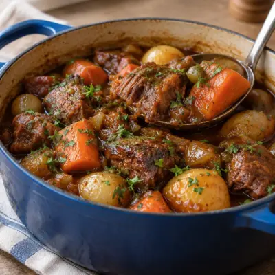 Ragoût de bœuf recette fondante en cocotte