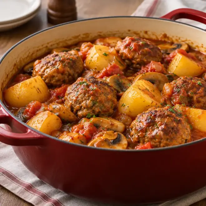 Ragoût de boulettes facile en cocotte
