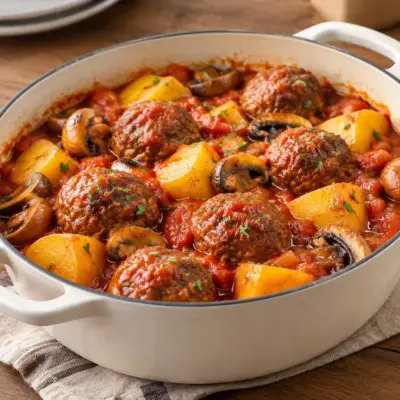 Ragoût de boulettes facile aux champignons