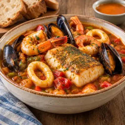 Ragoût de fruits de mer facile et méditerranéen