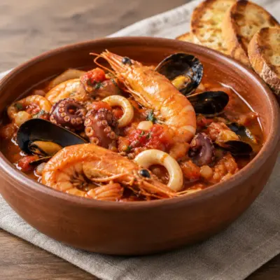 Ragoût de fruits de mer facile et méditerranéen