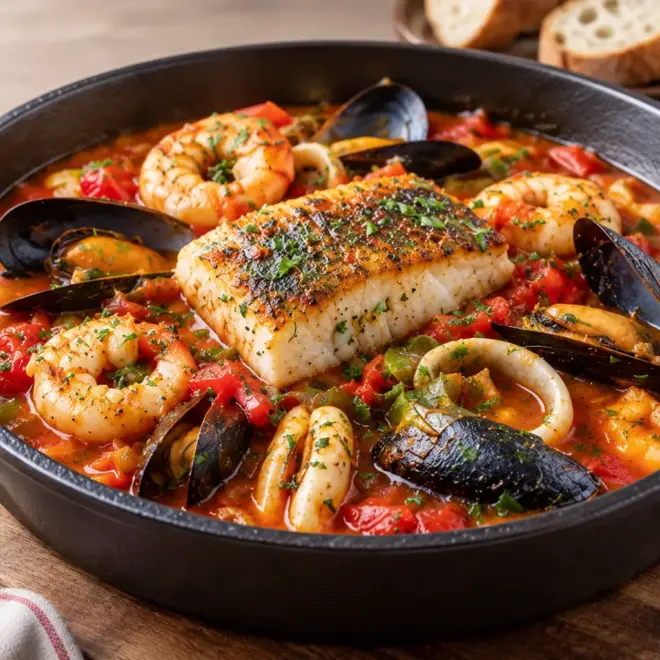 Ragoût de fruits de mer facile et méditerranéen