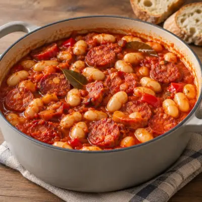 Ragoût de haricots blancs au chorizo facile