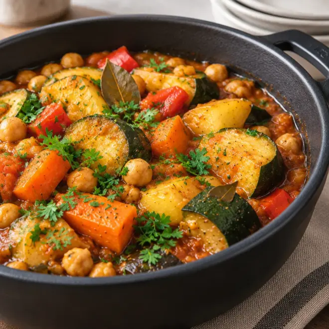 Ragoût de légumes aux pois chiches facile