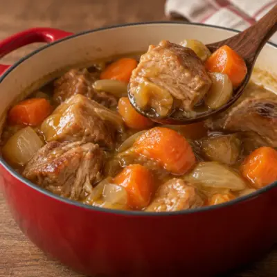 Ragoût de porc mijoté facile en cocotte