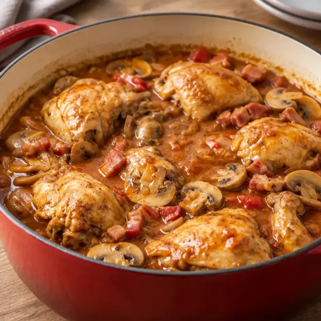 Ragoût de poulet aux champignons facile