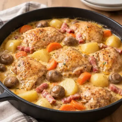Ragoût de poulet crémeux facile et familial