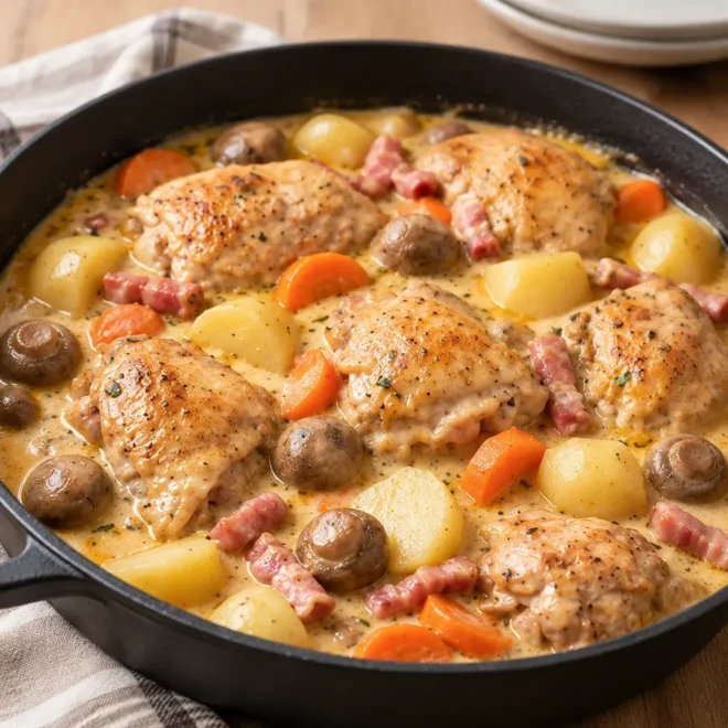 Ragoût de poulet crémeux facile et familial