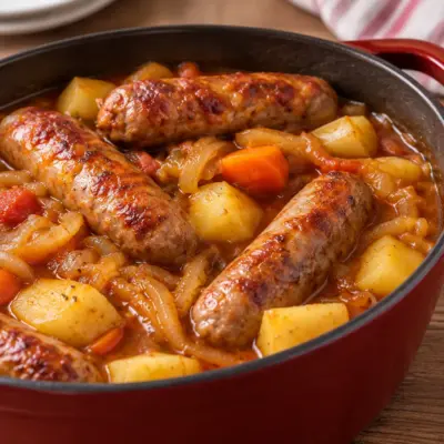 Ragoût de saucisses facile en cocotte