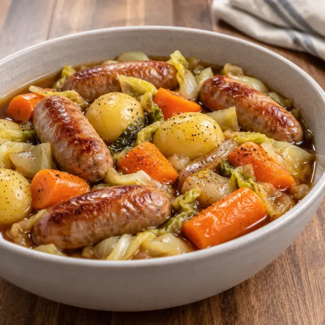 Ragoût de saucisses facile aux légumes