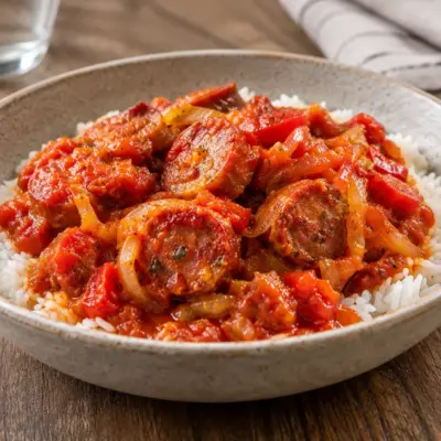 Ragoût de saucisses recette familiale à la tomate