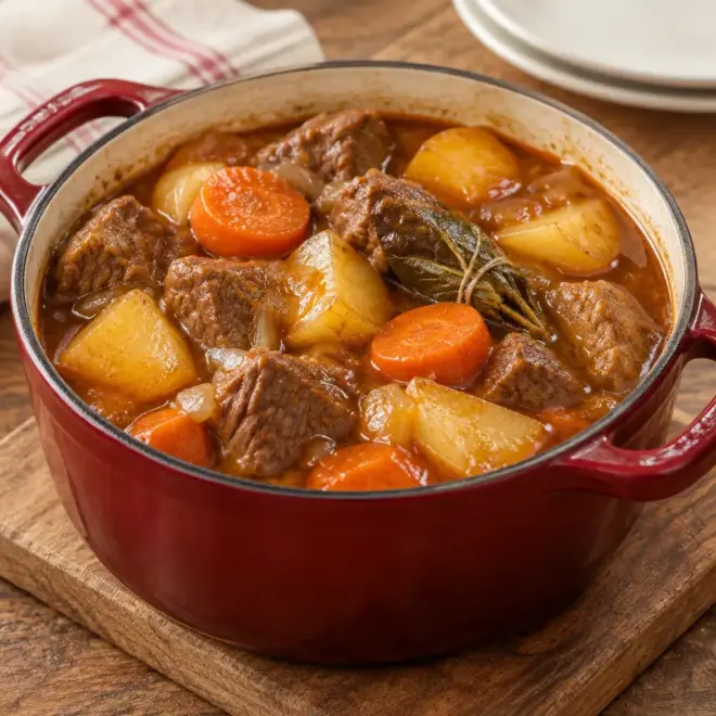 Ragoût de veau recette facile en cocotte