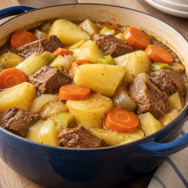 Ragoût de bœuf, recette familiale en cocotte