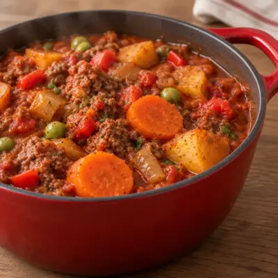 Ragoût de viande hachée facile aux légumes