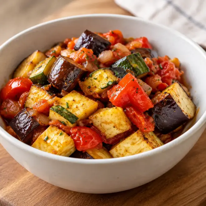 Ratatouille de légumes rôtis facile et fondante