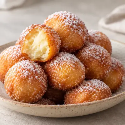 Recette bouchées de beignet dorées et moelleuses