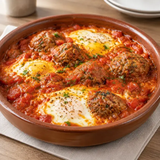 Recette boulettes de viande aux œufs en sauce