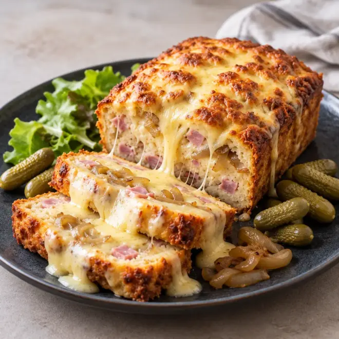 Recette cake salé au jambon et au fromage
