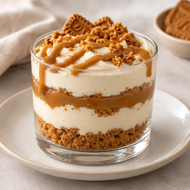 Recette cheesecake spéculoos en verrine facile