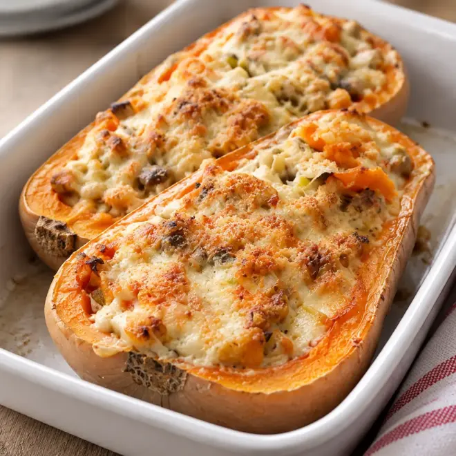 Recette courge butternut farcie gratinée