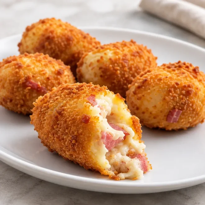 Recette croquettes jambon pomme de terre dorées
