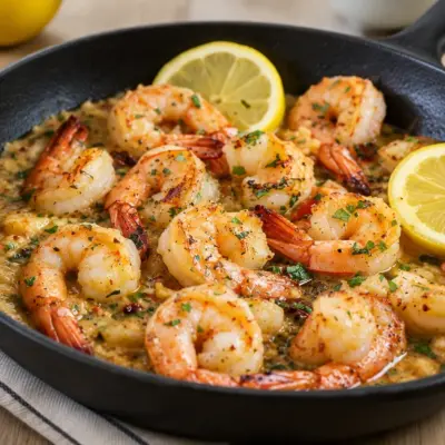 Recette de crevettes au beurre, ail et citron