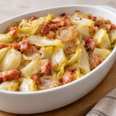 Recette endives braisées, fondantes aux lardons