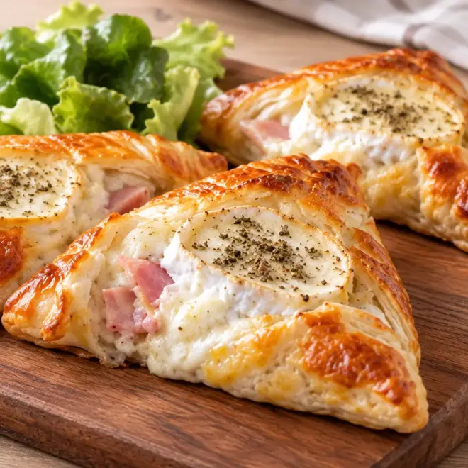Recette feuilletés chèvre jambon facile et dorés