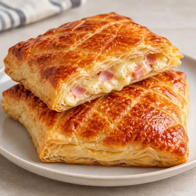 Recette feuilletés jambon fromage faciles et dorés
