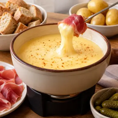 Recette fondue au fromage crémeuse et filante