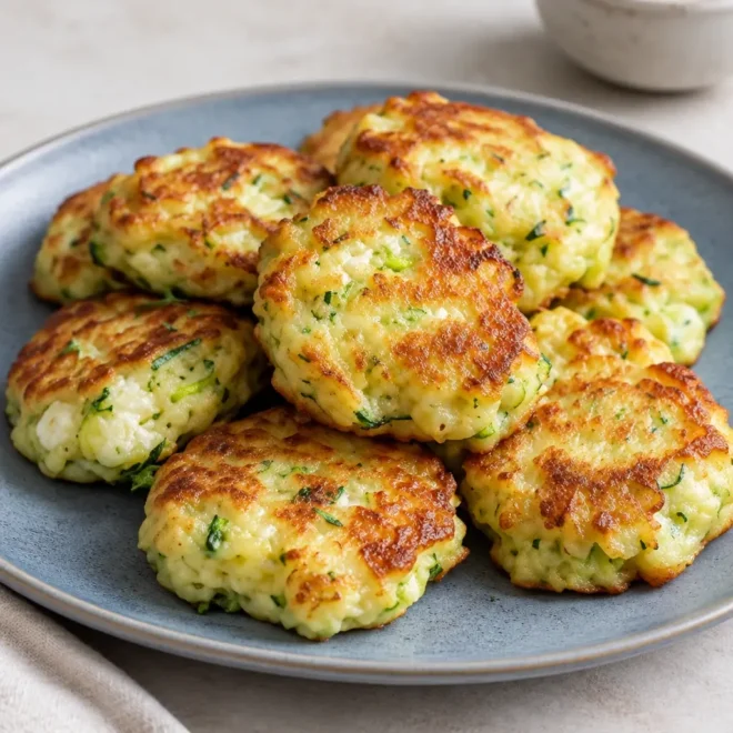 Recette galettes de courgettes, feta moelleuse