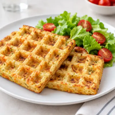 Recette gaufres salées, légumes et cœur moelleux