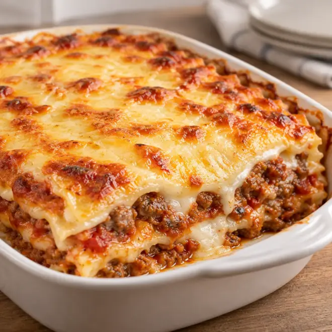 Recette lasagnes maison, viande et béchamel
