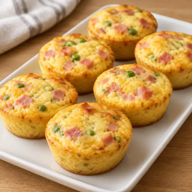 Recette muffins aux œufs, jambon et fromage